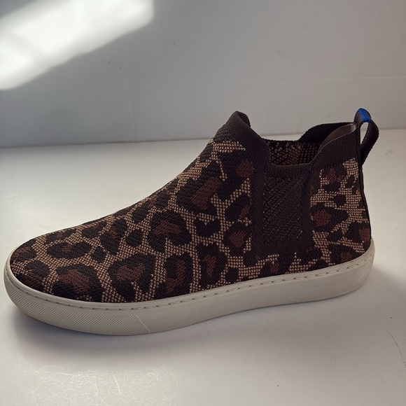 Rothy’s leopard animal print hi top sneaker chelsea boot wild cat slip on - Picture 13 of 16